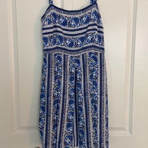 Blue and White Mini Dress